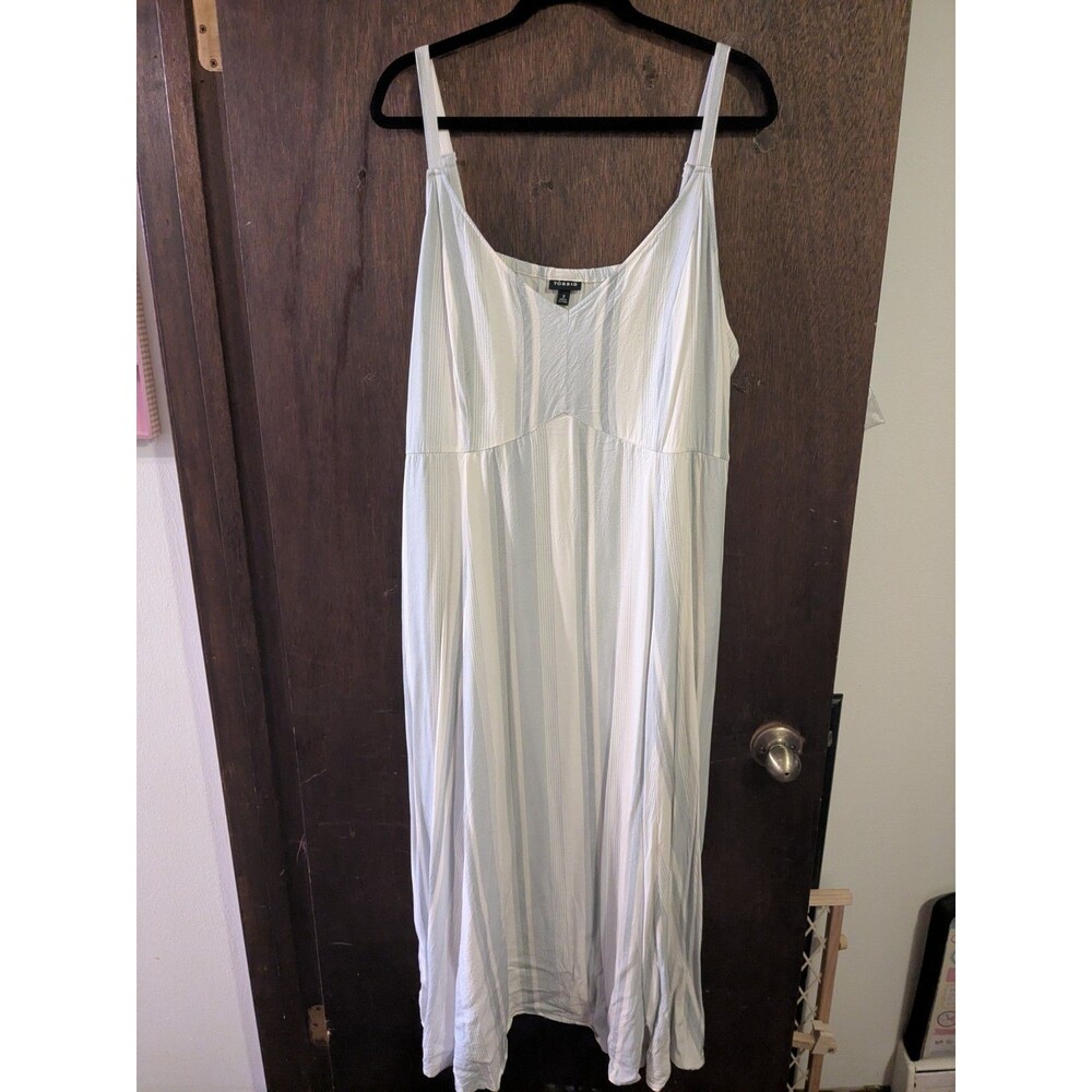 Torrid 3x Tea Length Trapeze Striped Dress